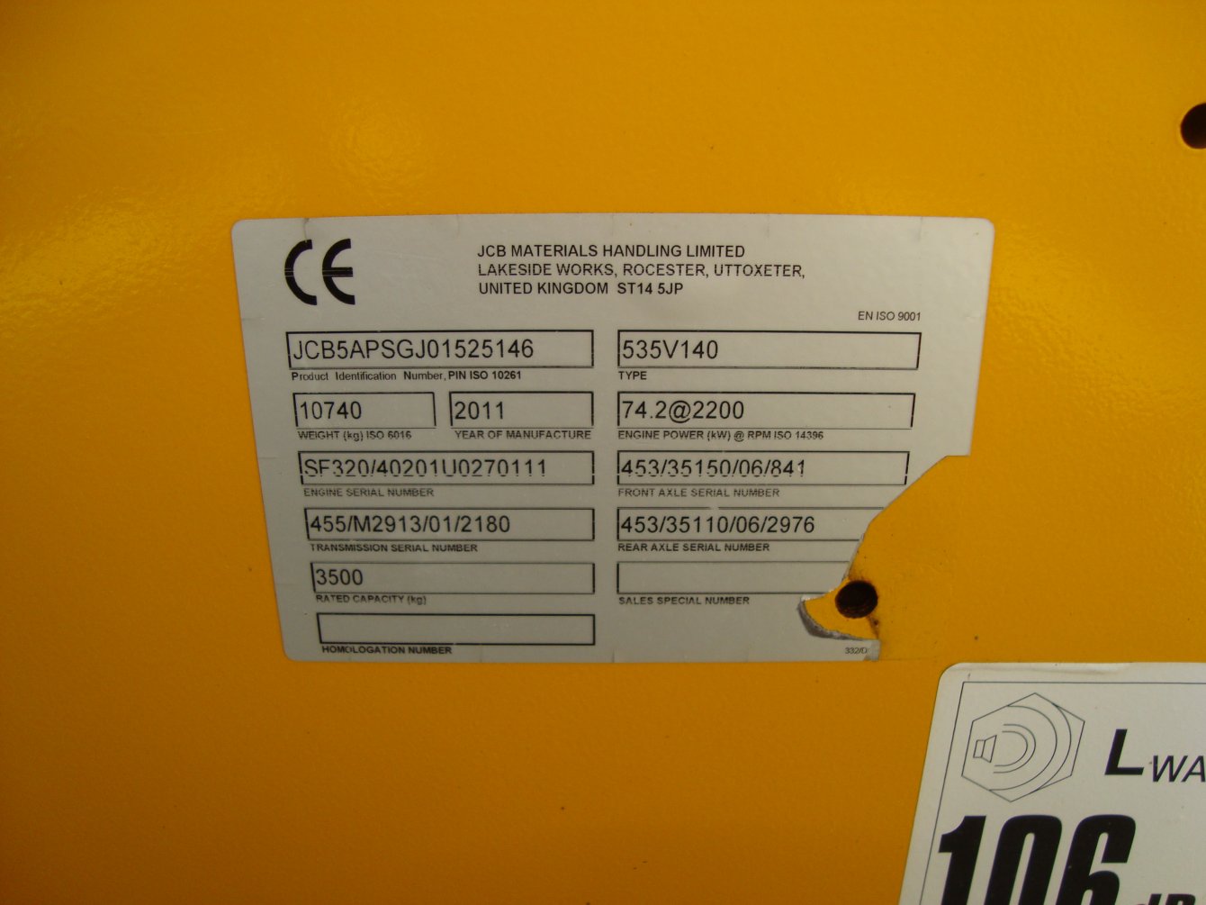 2011 JCB 535-140 Hi-Viz Telescopic Handler - Image 8
